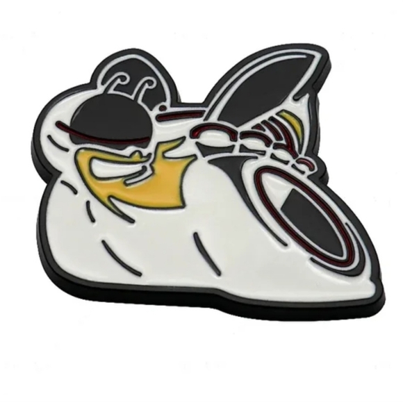 One Scat pack bee white badge emblem approx 3".  Grill version available - Picture 1 of 1